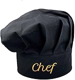Pet-Jos Kochmütze schwarz verstellbar Kochmütze Baumwolle Küche Kochen...