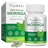 Moringa Kapseln 800mg, 60 Stück Vegan & ohne Zusätze - 30 Tage Vorrat...