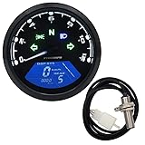 Geloo Tachometer für Motorrad, digital, Tacho für Motorrad, 12000 U/min,...