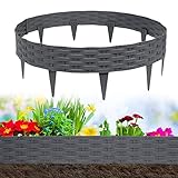 VA-Cerulean Kunststoff Rasenkante,10M Rattan-Optik...