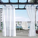 Clothink Outdoor Vorhang Wetterfest Mit Ösen Transparent Sonnenschutz...