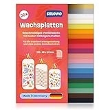 Smowo® 20 Wachsplatten zum Verzieren und Gestalten von Kerzen - Ideal für...