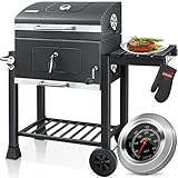 KESSER® Grill Grillwagen XL Holzkohlegrill mit Deckel, Rädern,...