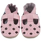 Baby Sandalen - Lauflernschuhe - Krabbelschuhe - Babyschuhe - Rosa Blumen...