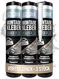 PROCREA® 3x Montagekleber 'Power Plus' extra stark [Kleben statt Bohren]...