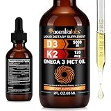 Vitamin D3 K2 Tropfen Hochdosiert, 5000 IU & K2 (MK-7) 120 mcg 60ml...
