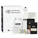 Kombucha Brewing Kit Bio, Kombucha Starter Set mit Bio-SCOBY Starterkultur...