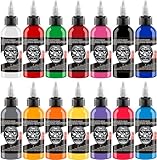 DLD 14 Pieces Professional Tattoo Ink Set (1 oz 30ml/Flasche) Voller Farbe...