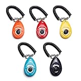 Toozey Hunde Clicker, 5 Stück Trainings Clicker für Hundeerziehung und...
