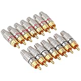 Greluma 14 Stk Lötfreie Cinch-Steckverbinder, männliche...