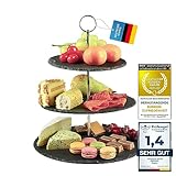 Dimono® Etagere Premium Servier-Ständer 3-Etagen; Servier-Tablett aus...