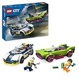 LEGO City Verfolgungsjagd mit Polizeiauto und Muscle Car, Auto-Spielezug...