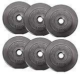 Bad Company Hantelscheiben 30/31 mm Kunststoff 15kg I Gewicht Set 6 x 2,5...