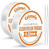 Caianwin 200m Nylonschnur 0.25mm Klarer Nylonfaden Unsichtbare Faden...