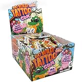 Go Wild! Tattoo Gum – 200 Stück Kaugummi mit Tattoo-Aufklebern –...