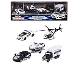 Majorette - Police Force Polizei-Fahrzeuge - Geschenk-Set mit 4...