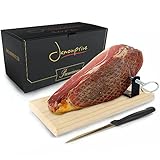 Serrano Schinken gereift ohne Knochen 1 Kg + Schinkenhalter &...