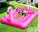 DeeprBetter Luftmatratze Pool Flamingo, Aufblasbar Luftmatratze Pool XXL...
