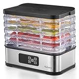 Dörrautomat mit Digitalem Timer & Temperaturregelung, 250W Elektrischer...
