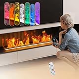 Elektrischer Kamin Mit 3D Effekt Und RGB Farben, Moderner Wasserdampf Kamin...