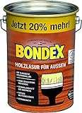 Bondex - Holzlasur für Aussen Kiefer - Für den Außenbereich - UV-Blocker...