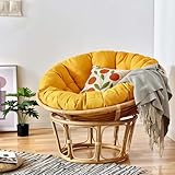 Stuhl mit Kissen, für den Innenbereich, natürlicher Rohrstuhl für...