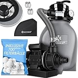 KESSER® Sandfilter Sandfilteranlage + 700g Filterbälle ersetzen 25kg...