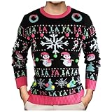 2025 Weihnachtspullover Herren Unisex Jacquard Pullover für Herbst und...
