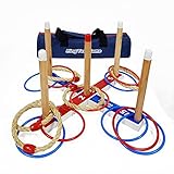 Wurfspiele Ring Toss Game Wooden Quoits Throwing Tossing Game Set with...