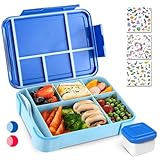 PUWOWYE Brotdose Kinder mit Fächern, Bento Box Kinder, 1330 ml...