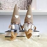 KUWUNG 2 Stück Kaffee Gonks Gnomes Plüsch Puppe, Handgefertigte...