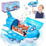 Elektronisches Flugzeug Spielzeug mit blinkenden Lichtern Musik, Krabbel...