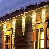 Sonnewelt Eiszapfen lichterkette außen 5m 40 leds lichterketten aussen mit...