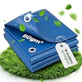 Panorama24 PE Abdeckplane 3 x 7 m (21m²), blau, mit Aluminium Ösen,...