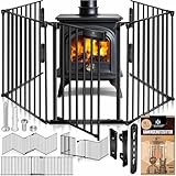 KESSER® Kaminschutzgitter mit Tür 305 cm Metall Ofenschutzgitter...