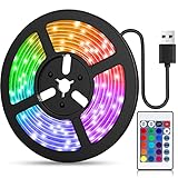 LED Strip 10m USB, RGB LED Streifen, Farbwechsel LED Lichterkette mit...