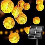 Auting Solar Lichterkette Lampion Außen,Lampions Außen Wetterfest 6M 20...