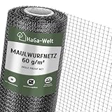 HaGa Maulwurfnetz - 1m x 10m - Schutznetz gegen Maulwurf - effektives...