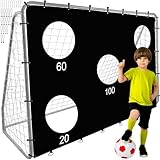 Fußballtor mit Torwand 170x240x85 cm Training für Garten Kinder 21268