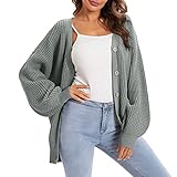 Strickjacken für Damen, Übergröße, langärmelig, Knopfleiste,...