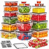 Wwtop 42er Frischhaltedosen mit Deckel, Vorratsdosen Set (21 Behälter + 21...