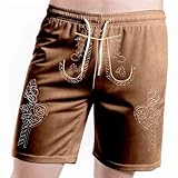RUMAOZIA Lederhose Herren Tracht Kurz Trachtenhose Trachtenlederhosen...