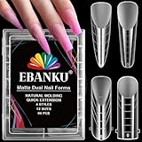 EBANKU 96 PCS Klare Matte Dual Nail System Form Mould Acryl Sarg Nagel...