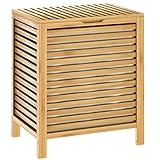 CASARIA® Wäschekorb Bambus 62l Wäschebox natur Wäschebehälter...