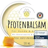 GLÜCKSPFOTE Pfotenbalsam 100ml für Hund Katze [Testsieger] | Verbesserte...