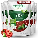 EATIFUL Bio-Tomatensuppe, verzehrfertige vegane cremige Tomatensuppe auf...