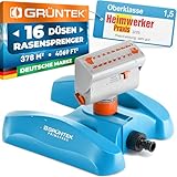 Robuster GRÜNTEK Oszillationssprinkler mit Turbo-Motor – Viereckregner...