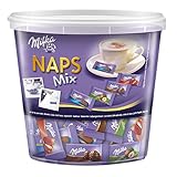 Milka Naps Mix 1 x 1kg Dose, Zartschmelzende Mini-Schokoladentäfelchen aus...