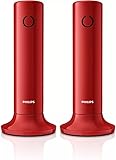 Philips M4502R/34 Schnurloses Festnetztelefon, 4,1 cm (1,6 Zoll),...