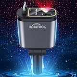 WHATOOK 4-in-1 Einziehbares Auto Ladegerät mit Sternenhimmel LED,66W Handy...